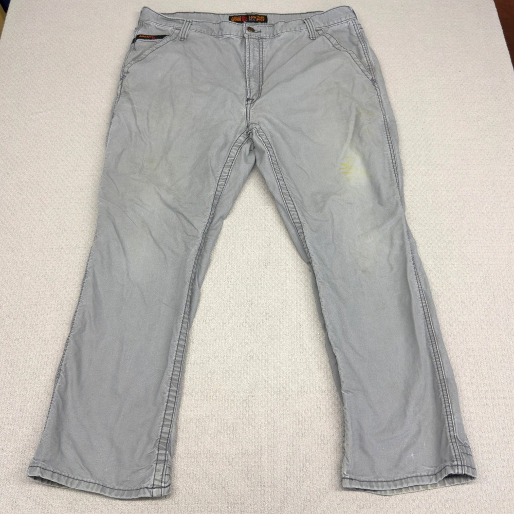 Ariat Work FR M4 Low Rise Boot Cut Pants Gray Flame Resistant 40x30 10012554